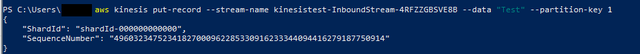 AWS CLI Kinesis put-record